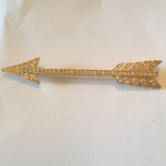 Joan Rivers Long Arrow Rhinestone Brooch Pin - Picture 4 of 4